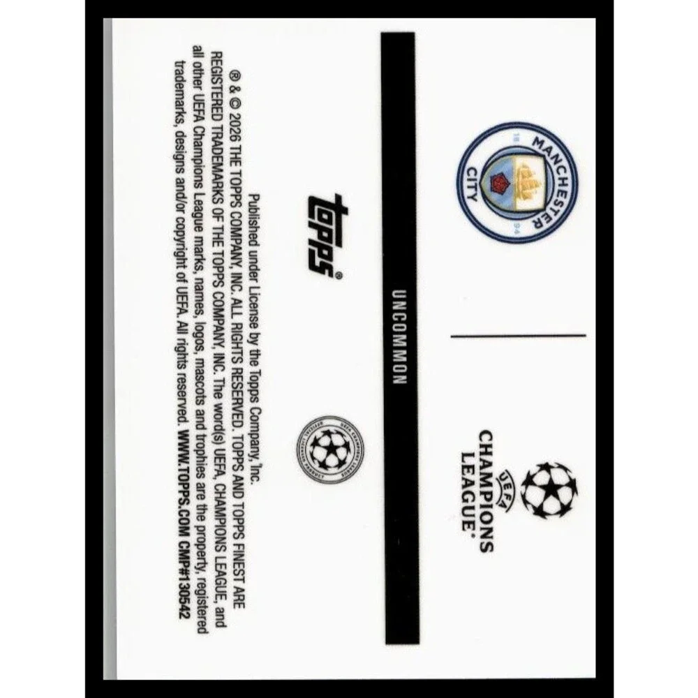 2025-26 Finest UEFA Rayan Cherki Refractor Man City